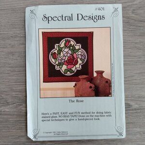 Rose Wall Quilt Sewing Pattern #401 Fabric Stained Glass Quilting